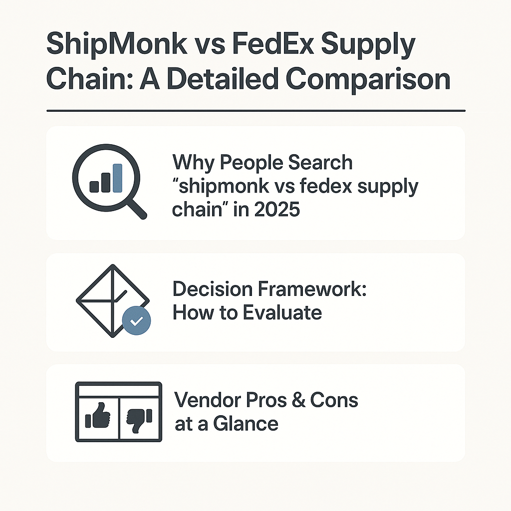 ShipMonk vs FedEx Supply Chain: A Detailed Comparison